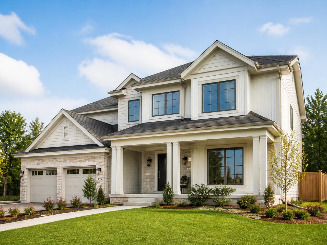 A bright, contemporary American family home in warm daylight — the kind of home HomeGPA evaluates.